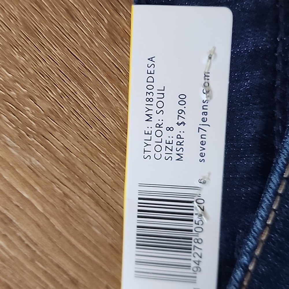 Seven7 Slim Bootcut Jeans in Dark Blue - Picture 5 of 8